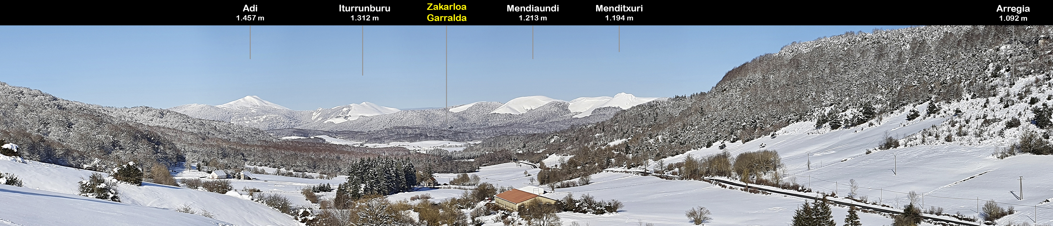 Vista NW desde Lapitzea. Garralda